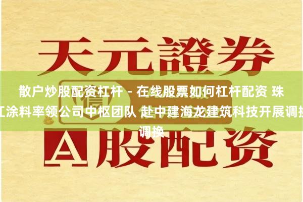 散户炒股配资杠杆 - 在线股票如何杠杆配资 珠江涂料率领公司中枢团队 赴中建海龙建筑科技开展调换